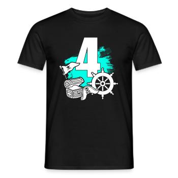 Pirate 4 years old - Men's T-Shirt - black - Front - AI Model Male 178 light (178cm)