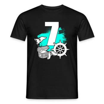 Pirate 7 ans - T-shirt homme - noir - Devant - AI Model Male 178 light (178cm)