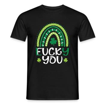 Lucky You Rainbow Shamrock - T-shirt homme - noir - Devant - AI Model Male 178 light (178cm)