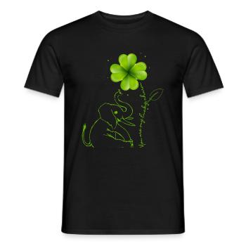 Tu es mon éléphant porte-bonheur - T-shirt homme - noir - Devant - AI Model Male 178 light (178cm)