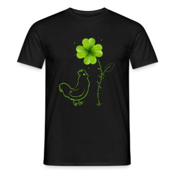 You Are My Lucky Charm Chicken - Men's T-Shirt - black - Front - AI Model Male 178 light (178cm)