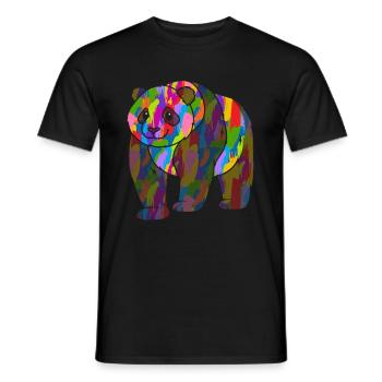 Panda Bunt - Männer T-Shirt - Schwarz - Vorne - AI Model Male 178 light (178cm)