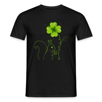 You Are My Lucky Charm Squirrel - Men's T-Shirt - black - Front - AI Model Male 178 light (178cm)