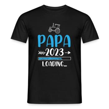 Papa 2023 Loading Schwangerschaft - Männer T-Shirt - Schwarz - Vorne - AI Model Male 178 light (178cm)