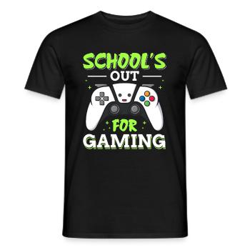 Schools Out For Gaming Last Day of School - Men's T-Shirt - black - Front - AI Model Male 178 light (178cm)