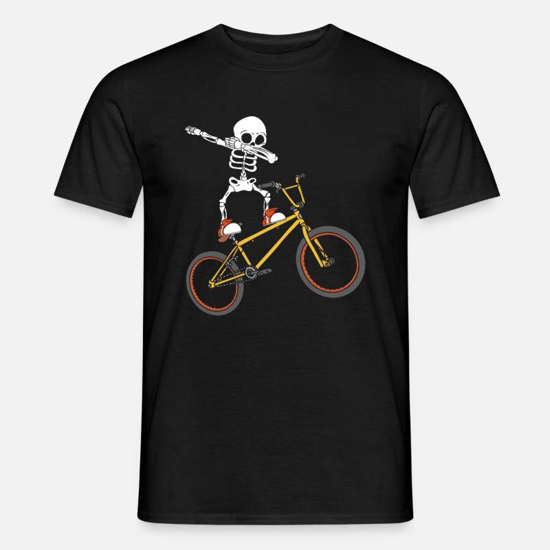 Dabbing Skeleton BMX - Männer T-Shirt - Schwarz