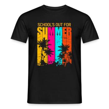 Schools Out For Summer Holidays Last Day of School - Men's T-Shirt - black - Front - AI Model Male 178 light (178cm)