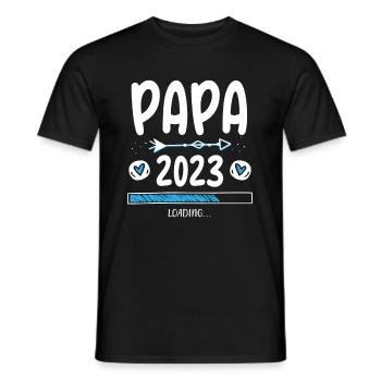 Papa 2023 Loading - Men's T-Shirt - black - Front - AI Model Male 178 light (178cm)