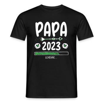 Papa 2023 Chargement - T-shirt homme - noir - Devant - AI Model Male 178 light (178cm)