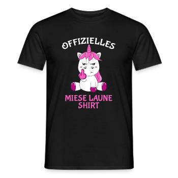 Offizielles Miese Laune Shirt - Männer T-Shirt - Schwarz - Vorne - AI Model Male 178 light (178cm)