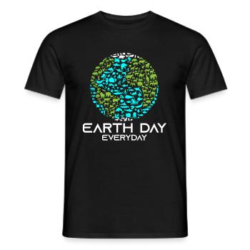 Jour de la Terre Tous les jours - T-shirt homme - noir - Devant - AI Model Male 178 light (178cm)