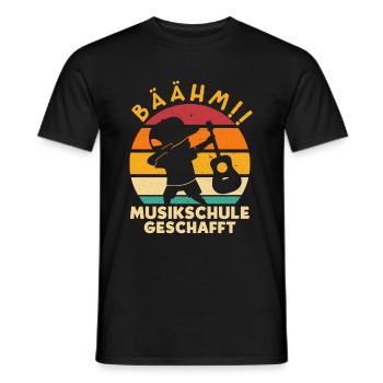 Bäähm Musikschule geschafft - Männer T-Shirt - Schwarz - Vorne - AI Model Male 178 light (178cm)