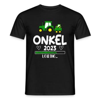 Onkel 2023 Loading Schwangerschaft - Männer T-Shirt - Schwarz - Vorne - AI Model Male 178 light (178cm)