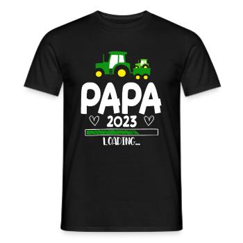 Papa 2023 Chargement - T-shirt homme - noir - Devant - AI Model Male 178 light (178cm)