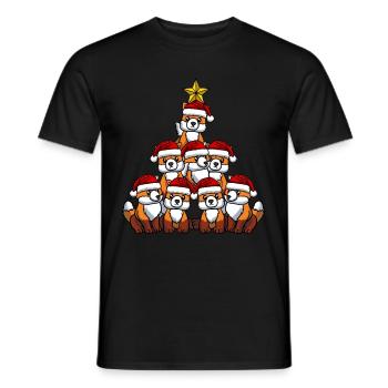 Fuchs Weihnachtsbaum - Männer T-Shirt - Schwarz - Vorne - AI Model Male 178 light (178cm)