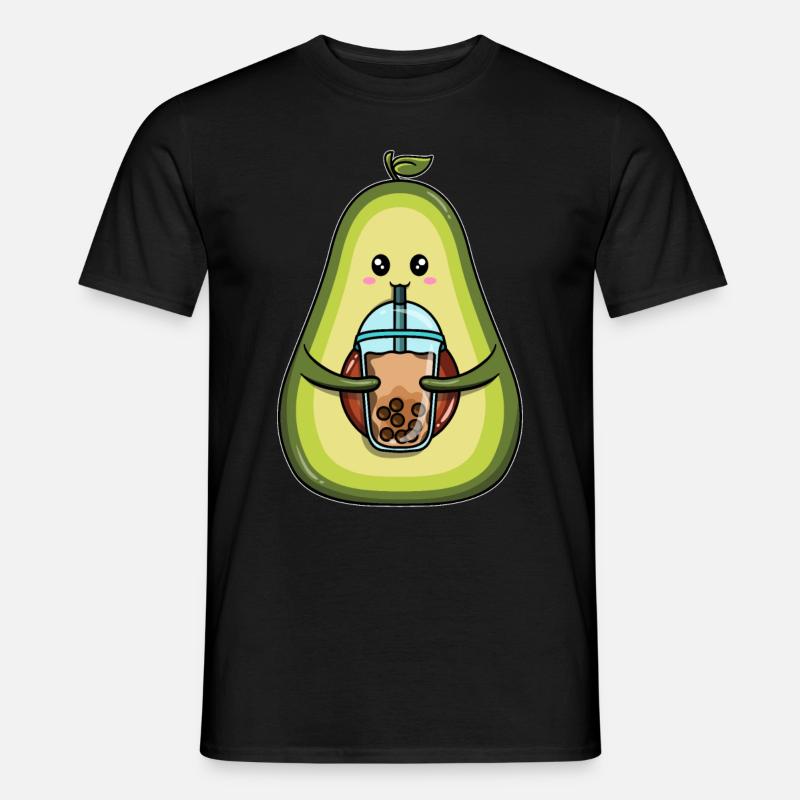 Avocado trinkt Bubble Tea - Männer T-Shirt - Schwarz