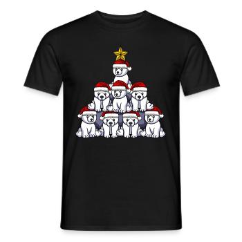 Arbre de Noël de l’ours polaire - T-shirt homme - noir - Devant - AI Model Male 178 light (178cm)