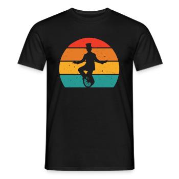 Vintage Unicycle Unicycle - Men's T-Shirt - black - Front - AI Model Male 178 light (178cm)