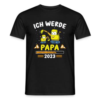 Papa 2023 Loading - Männer T-Shirt - Schwarz - Vorne - AI Model Male 178 light (178cm)