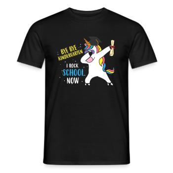 Bye Bye Kindergarten I Rock School Now Unicorn - T-shirt homme - noir - Devant - AI Model Male 178 light (178cm)