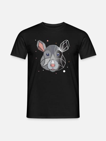 Rat Polygon - Men's T-Shirt - black