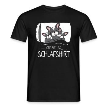 Offizielles Schlafshirt Hund - Männer T-Shirt - Schwarz - Vorne - AI Model Male 178 light (178cm)