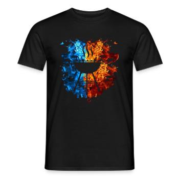 Fire GrillEr Flames Grill Master Grill Burns - Men's T-Shirt - black - Front - AI Model Male 178 light (178cm)