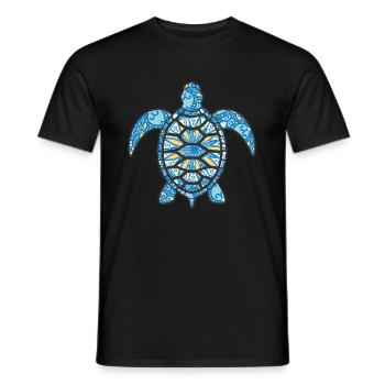Mandala Turtle Geometry - Men's T-Shirt - black - Front - AI Model Male 178 light (178cm)
