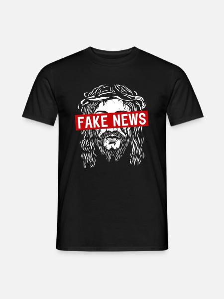 Fake News Anti-Christ Atheist Antichrist - Männer T-Shirt - Schwarz