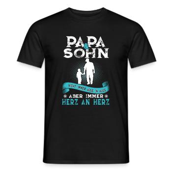 Dad and son not always eye to eye but always - Men's T-Shirt - black - Front - AI Model Male 178 light (178cm)