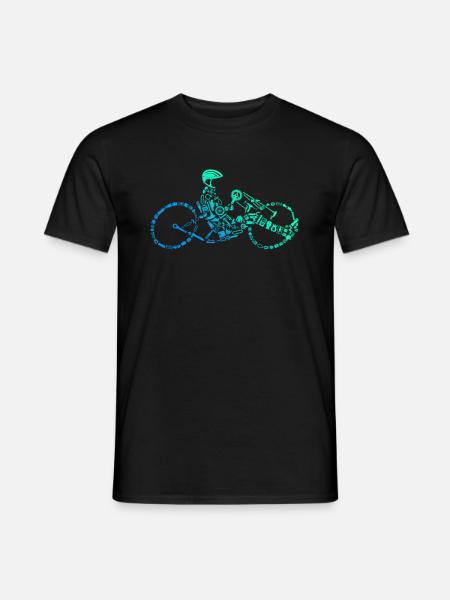 Handbike Racing Bike Rolstoel Fiets Ligfiets - Heren T-shirt - zwart
