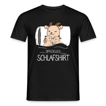 Offizielles Schlafshirt Ziege - Männer T-Shirt - Schwarz - Vorne - AI Model Male 178 light (178cm)