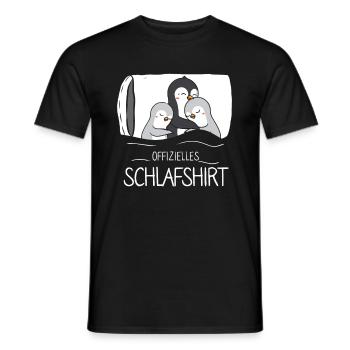 Offizielles Schlafshirt Pinguin - Männer T-Shirt - Schwarz - Vorne - AI Model Male 178 light (178cm)