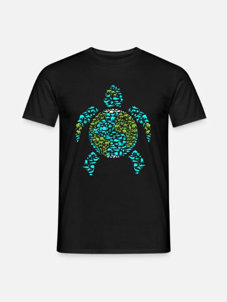 Earth Day Everyday Turtle - Men's T-Shirt - black