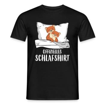 Offizielles Schlafshirt Wiesel Frettchen - Männer T-Shirt - Schwarz - Vorne - AI Model Male 178 light (178cm)