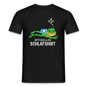 Offizielles Schlafshirt Schlafanzug Frosch Buch - Männer T-Shirt - Schwarz - Vorne - AI Model Male 178 light (178cm)