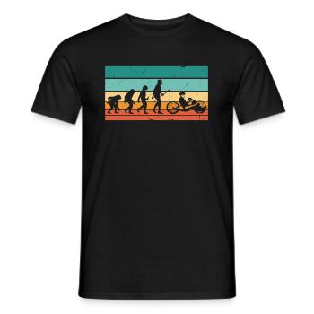 Vintage Evolution Handbike - Men's T-Shirt - black - Front - AI Model Male 178 light (178cm)
