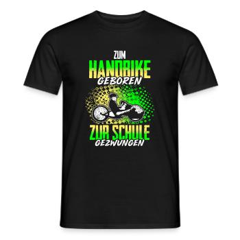 Zum Downhill Geboren Zur Schule Gezwungen - Männer T-Shirt - Schwarz - Vorne - AI Model Male 178 light (178cm)