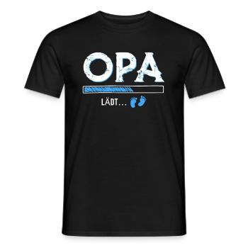 Opa lädt - Männer T-Shirt - Schwarz - Vorne - AI Model Male 178 light (178cm)
