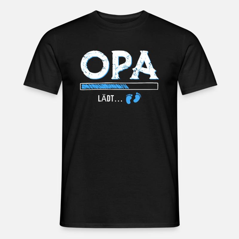 Opa lädt - Männer T-Shirt - Schwarz
