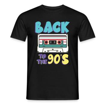 Retour aux années 90 - T-shirt homme - noir - Devant - AI Model Male 178 light (178cm)