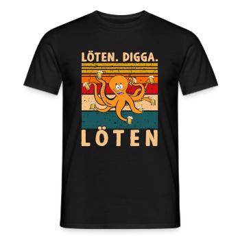 Soudure Digga Soudure Bière Buveur Bière Poulpe - T-shirt homme - noir - Devant - AI Model Male 178 light (178cm)