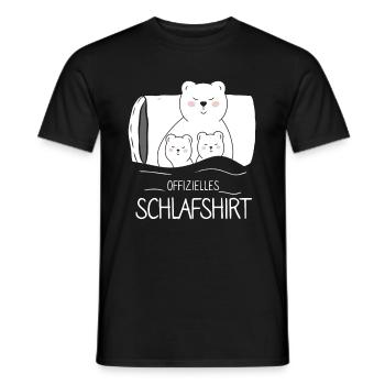 Offizielles Schlafshirt Eisbär - Männer T-Shirt - Schwarz - Vorne - AI Model Male 178 light (178cm)