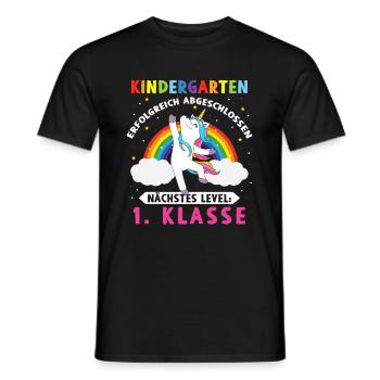 Kindergarten abgeschlossen Nächstes Level 1 Klasse - Männer T-Shirt - Schwarz - Vorne - AI Model Male 178 light (178cm)