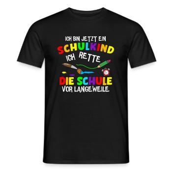 Ich Bin Jetzt Ein Schulkind Schüler Erstklässler - Männer T-Shirt - Schwarz - Vorne - AI Model Male 178 light (178cm)
