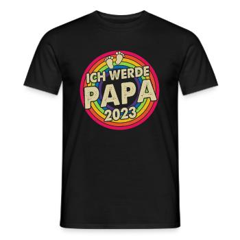 Ich Werde Papa 2023 - Männer T-Shirt - Schwarz - Vorne - AI Model Male 178 light (178cm)
