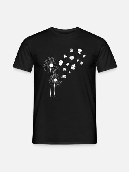 Löwenzahn Monstera - Männer T-Shirt - Schwarz