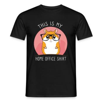Ceci est ma chemise de bureau à domicile Hamster bureau à domicile - T-shirt homme - noir - Devant - AI Model Male 178 light (178cm)