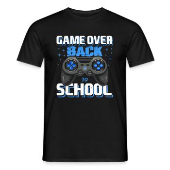 Start of School Game Over Gaming First day of school - Men's T-Shirt - black - Front - AI Model Male 178 light (178cm)