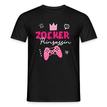 Gamer Girl Gamer Princess Gamer Girl - Men's T-Shirt - black - Front - AI Model Male 178 light (178cm)